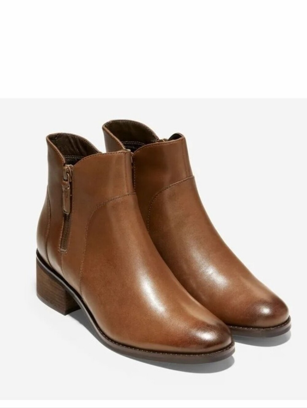 Cole Haan  leather waterproof ankle booties brown Size 9.5